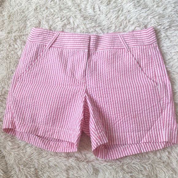 NWOT J.Crew: City Fit Seersucker Striped Shorts - Picture 1 of 6